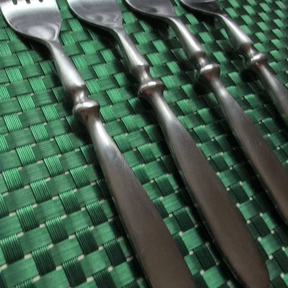 Hampton Silversmiths BISTRO SATIN Salad Forks Set Lot of 4 Stainless 18/0 Vtg
